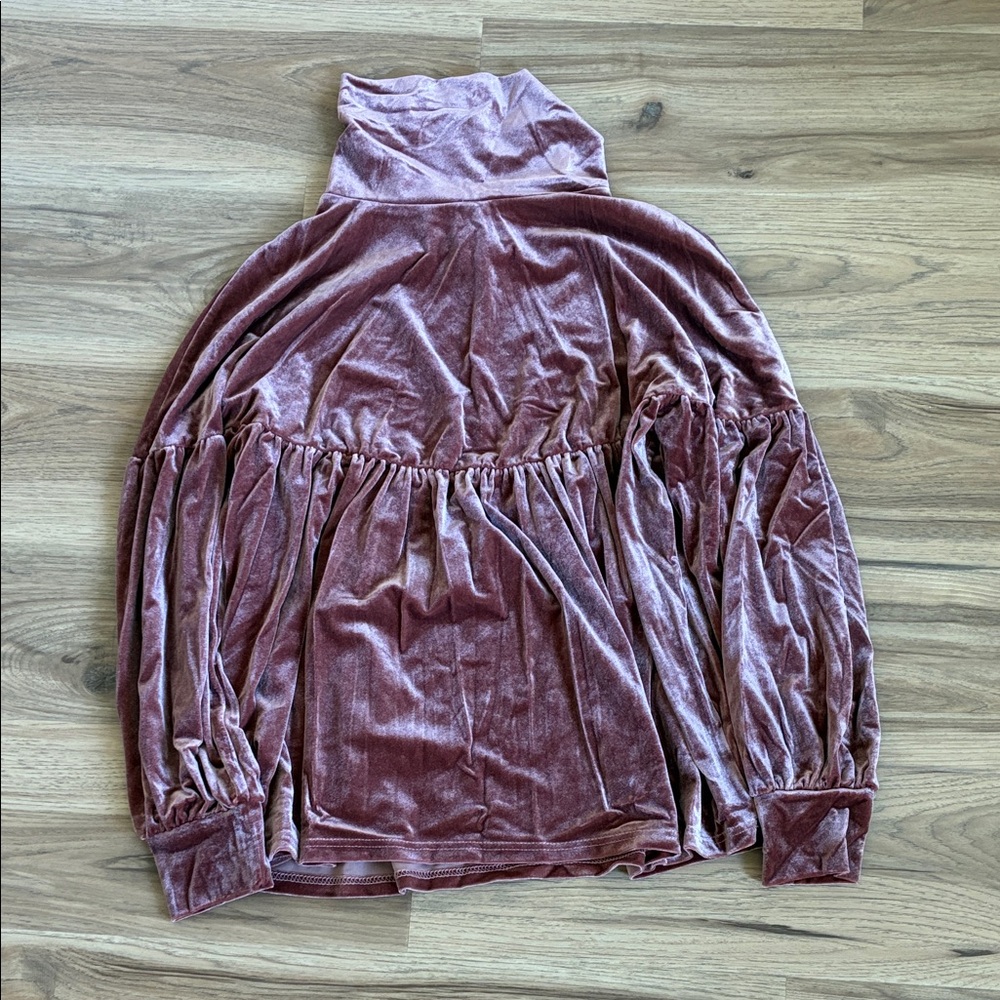 Velvet Mauve High-Neck Tunic